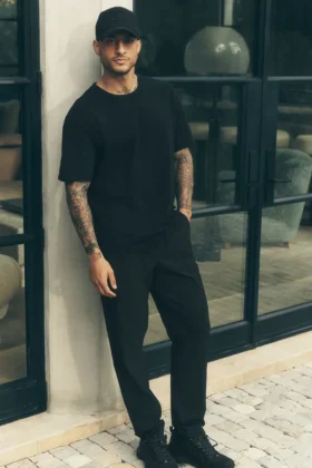 Pantalones Repetition - Negro