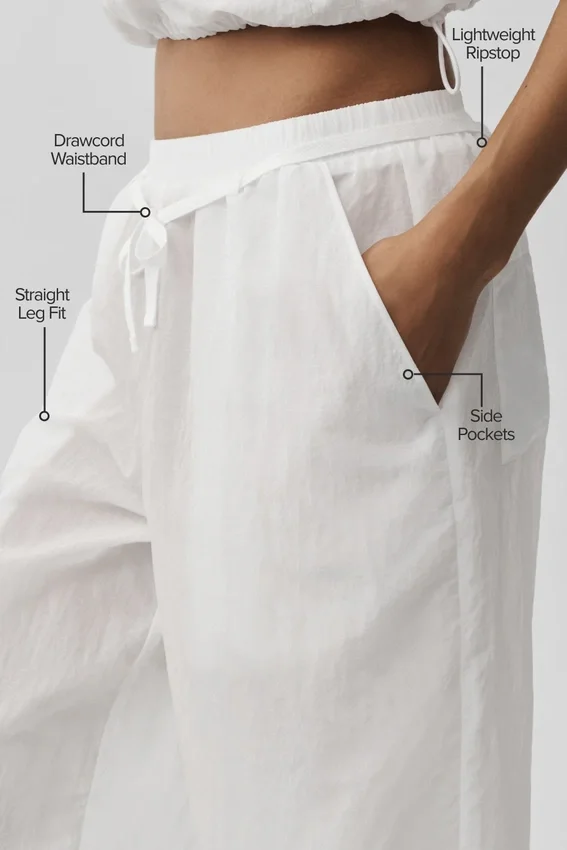 Pantalones Ripstop Electric de corte recto - Blanco
