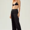 Pantalones Silk Luminous (corte regular) - Negro