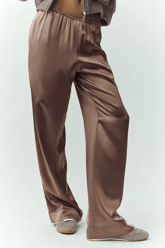 Pantalones Silk Luminous (largos) - Cacao alpino