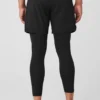 Pantalones Stability 2 en 1 - Negro/Negro