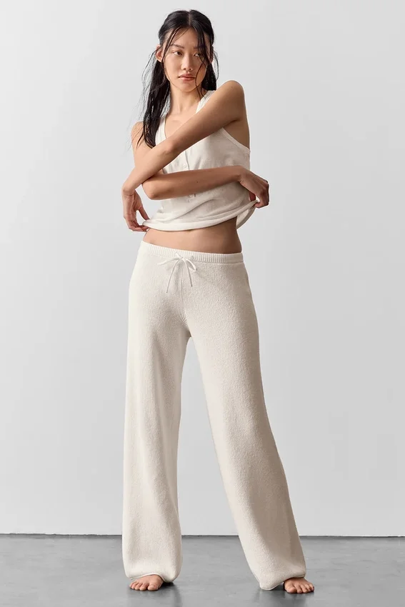 Pantalones tipo jersé «Supernatural» - Marfil