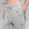 Pantalones «Winter Bliss» de punto trenzado - Gris jaspeado deportivo