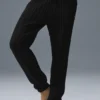 Pantalones «Winter Bliss» de punto trenzado - Negro
