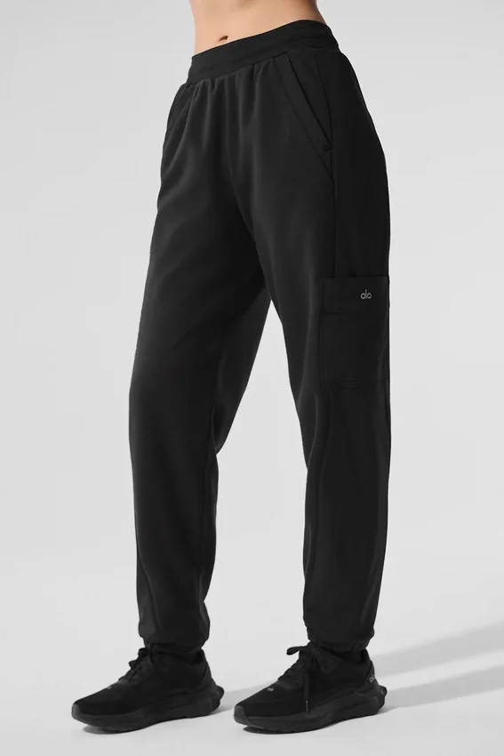 Pantalones «Wintry Mix» de forro polar — Negro