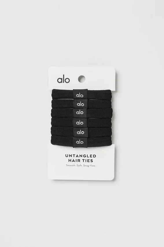 Paquete de 6 gomas de pelo que no enredan - Negro