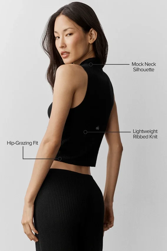 Partes de arriba sin mangas de jerséu tipo jersey «Unwind» - Negro