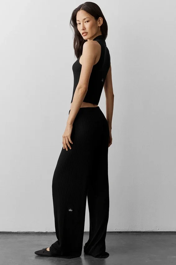 Partes de arriba sin mangas de jerséu tipo jersey «Unwind» - Negro