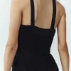 Peto «Bunny Slope» de mezcla de lana – Negro