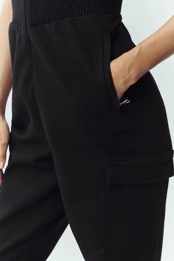 Peto «Bunny Slope» de mezcla de lana – Negro