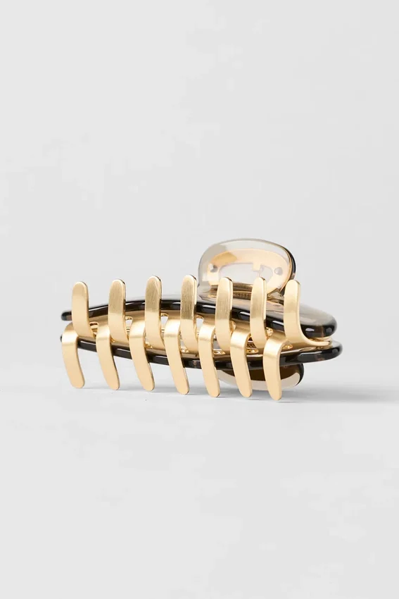 Pinza de acrílico «Illusion» - Grava/oro cepillado