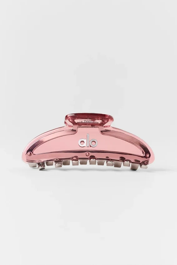 Pinza de acrílico «Illusion» - Rosa vintage/cromo