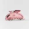 Pinza de acrílico «Illusion» - Rosa vintage/cromo