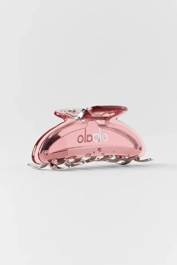 Pinza de acrílico «Illusion» - Rosa vintage/cromo
