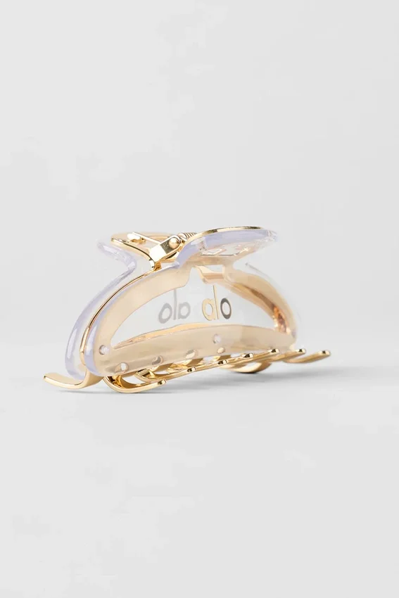 Pinza de acrílico «Illusion» - Transparente/oro cepillado