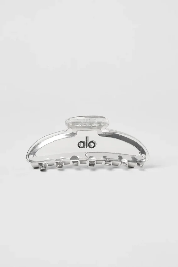 Pinza de pelo acrílica «Acrylic Illusion» - Acetato transparente/cromo