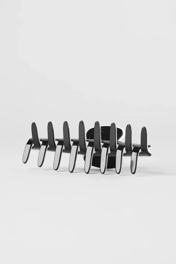 Pinza de pelo «Outline» - Negro/Blanco