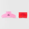 Pinza Effortless Claw Clip (pack de 2) - Rosa corazón de caramelo/Rojo brillante