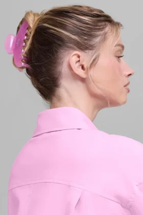 Pinza Effortless Claw Clip (pack de 2) – Rosa corazón de caramelo/Rojo brillante