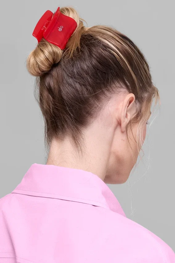 Pinza Effortless Claw Clip (pack de 2) - Rosa corazón de caramelo/Rojo brillante