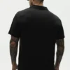 Polo de manga corta «Coastal» de jersey de lino - Negro