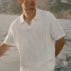 Polo de manga corta de punto Coastline - Marfil