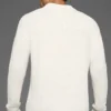Polo de manga larga de punto texturizado - Marfil