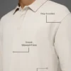 Polo de manga larga «Double Take» - Color hueso