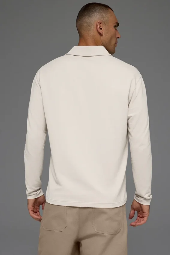 Polo de manga larga «Double Take» - Color hueso