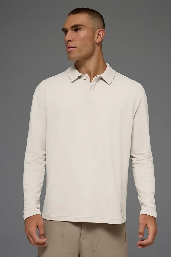Polo de manga larga «Double Take» - Color hueso