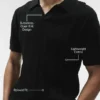 Polo de punto «Coastline» de manga corta - Negro