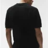 Polo de punto «Coastline» de manga corta - Negro