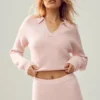 Polo Northstar de cachemira - Rosa escarchado