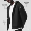 Selecciona la chaqueta bomber con capucha - Negra
