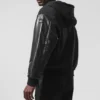 Selecciona la chaqueta bomber con capucha - Negra