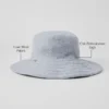 Sombrero de lana merina — Gris jaspeado difuminado
