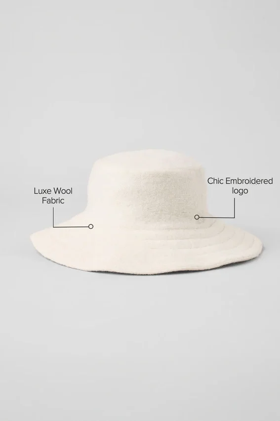 Sombrero de lana merina - Marfil