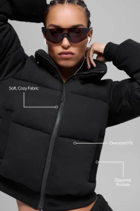Sudadera acolchada – Negro