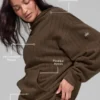 Sudadera con capucha a rayas — Rayas color café expreso