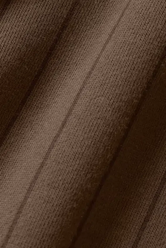 Sudadera con capucha a rayas — Rayas color café expreso