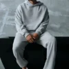 Sudadera con capucha Chill - Gris jaspeado deportivo