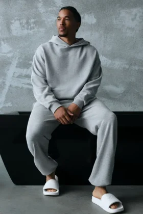 Sudadera con capucha Chill - Gris jaspeado deportivo