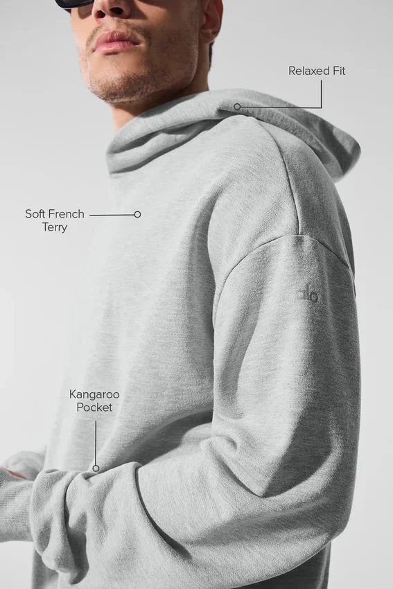 Sudadera con capucha Chill - Gris jaspeado deportivo