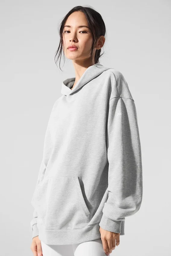 Sudadera con capucha Chill - Gris jaspeado deportivo