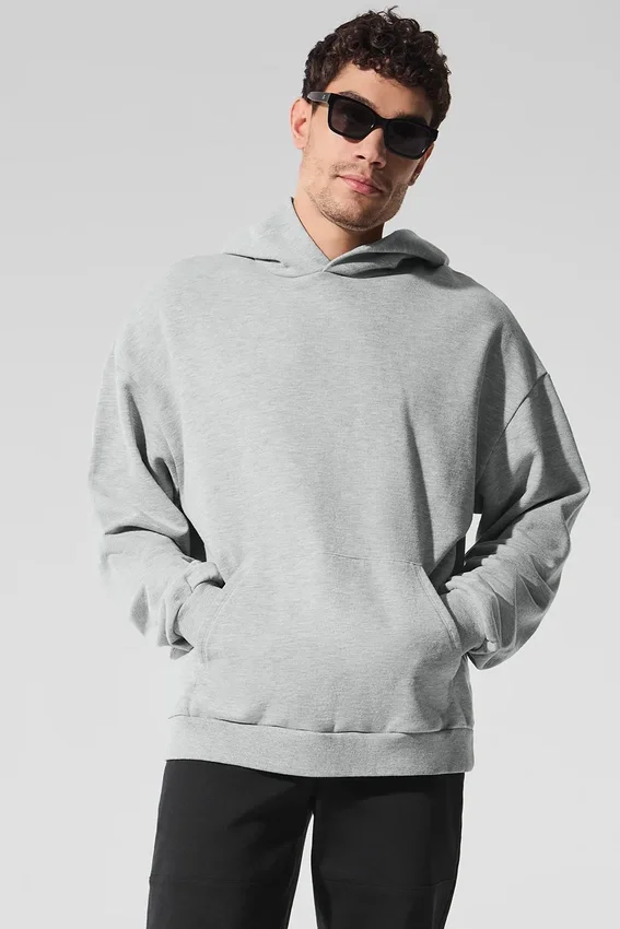 Sudadera con capucha Chill - Gris jaspeado deportivo