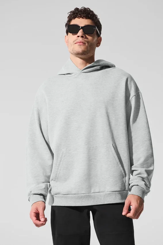Sudadera con capucha Chill - Gris jaspeado deportivo