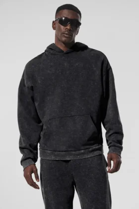 Sudadera con capucha «Chill Vintage Wash» — Lavado negro