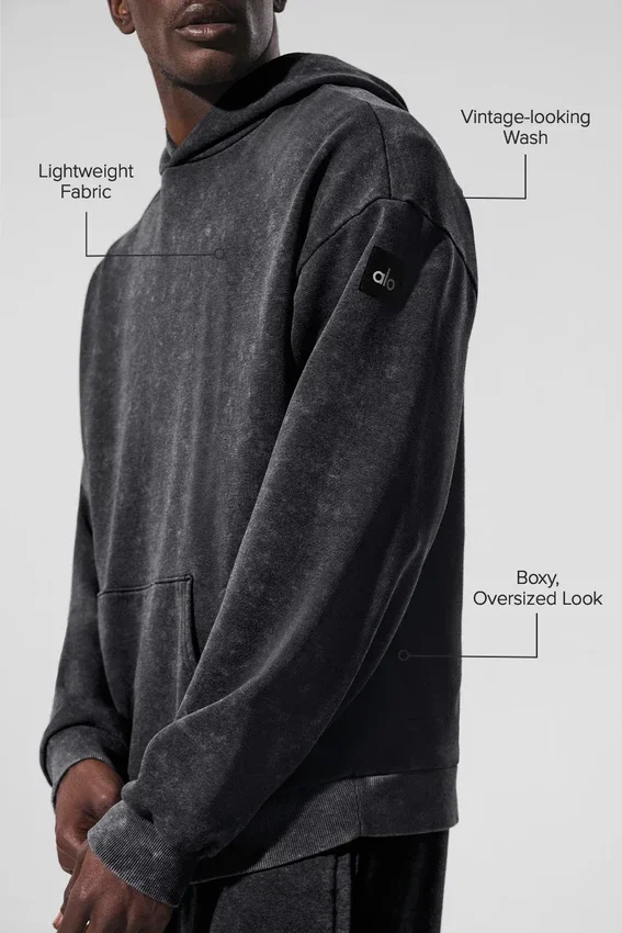 Sudadera con capucha «Chill Vintage Wash» — Lavado negro