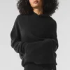 Sudadera con capucha de lana y cachemira «New Class» - Negro