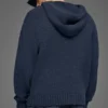 Sudadera con capucha de punto texturizado - Azul marino